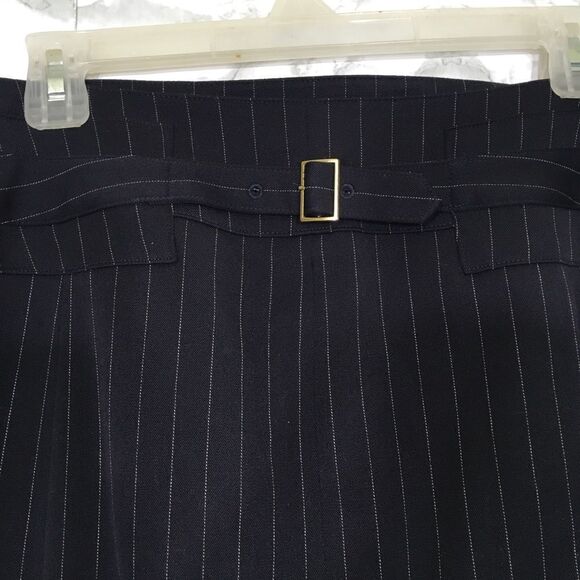 EXPRESS PIN STRIPED NAVY BLUE PENCIL SKIRT NWT CAREER WEAR 12 - Picture 6 of 15